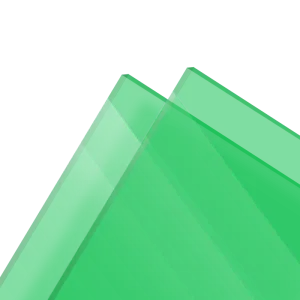 Plexiglass sur mesure Coulé Vert Transparent Clair Sétacryl® 1050 - 3mm