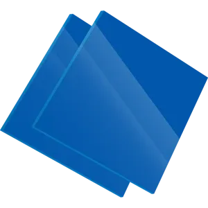 Plexiglass Coulé Bleu Diffusant Altuglas® 100 23008 - 3mm