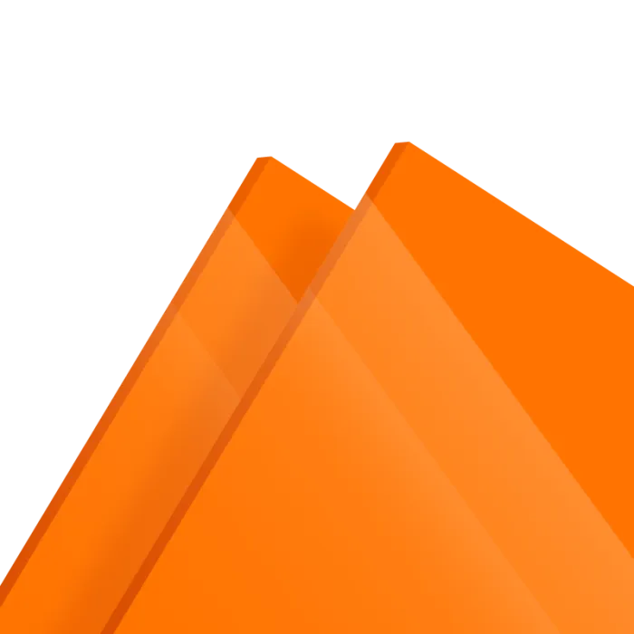 PMMA Coulé Orange Diffusant Altuglas® 100 25001- 3mm