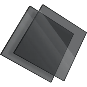 Plexiglass sur mesure Coulé Fumé Gris Transparent Setacryl® 1087 - 3mm