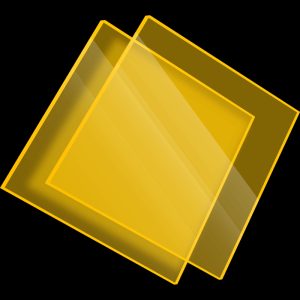 Plexiglass sur mesure Coulé jaune Fluo Transparent Setacryl® 1112 - 3mm