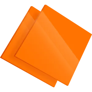 PMMA Coulé Orange Diffusant Altuglas® 100 25001- 3mm14281