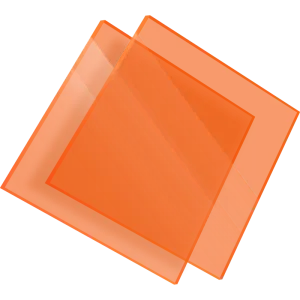 PMMA Coulé Orange Clair Fluo Transparent Setacryl® 1131 - 3mm14475