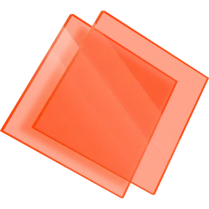 PMMA Coulé Rouge Fluo Transparent Setacryl® 1138 - 3mm