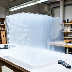 Lot de 20 plaques de polycarbonate PETG incolore 6 mm (720 x 890 mm)