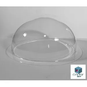 Demi-bulle Plexiglas Incolore: Diamètre extérieur 500mm avec collerette