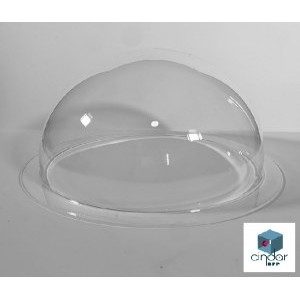 Demi-bulle Altuglas Plexiglas Setacryl Incolore Diamètre extérieur 200mm avec collerette