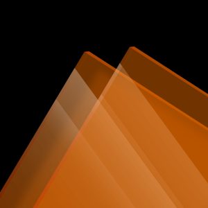 PMMA Coulé Orange Transparent Altuglas® 100 15000 - 3mm
