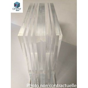 Plexiglass sur mesure Coulé Incolore 4mm
