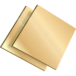 Plexiglass sur mesure Extrudé Miroir Or 3mm